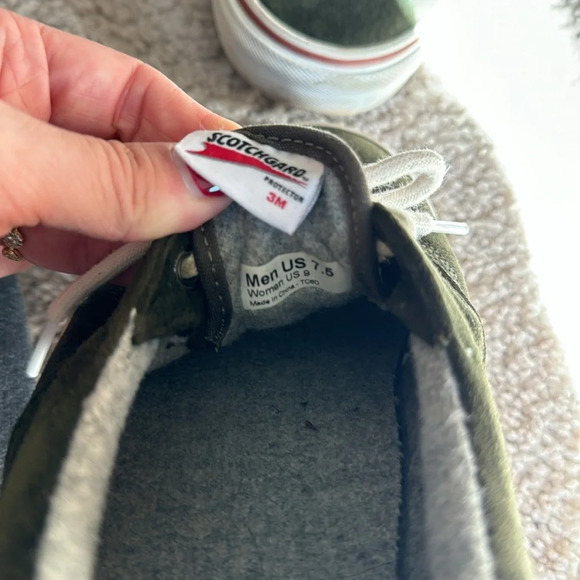 Olive green and tan suede vans scotch gaurd womens 9 lace up sneakers - Picture 9 of 9